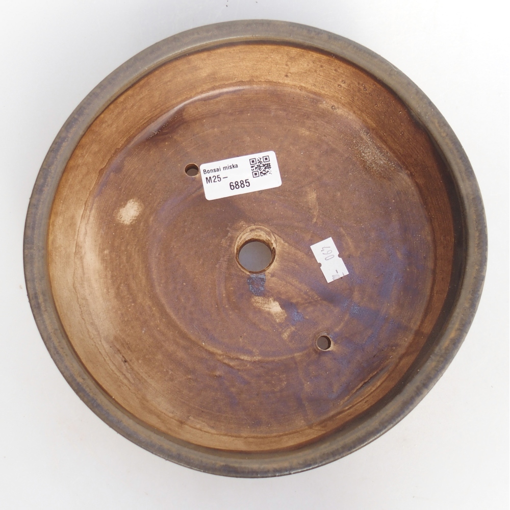 Cuenco bonsái de cerámica 21 x 21 x 6 cm, marrón