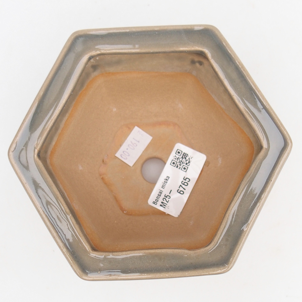 Cuenco bonsái de cerámica 13 x 11,5 x 8 cm, gris