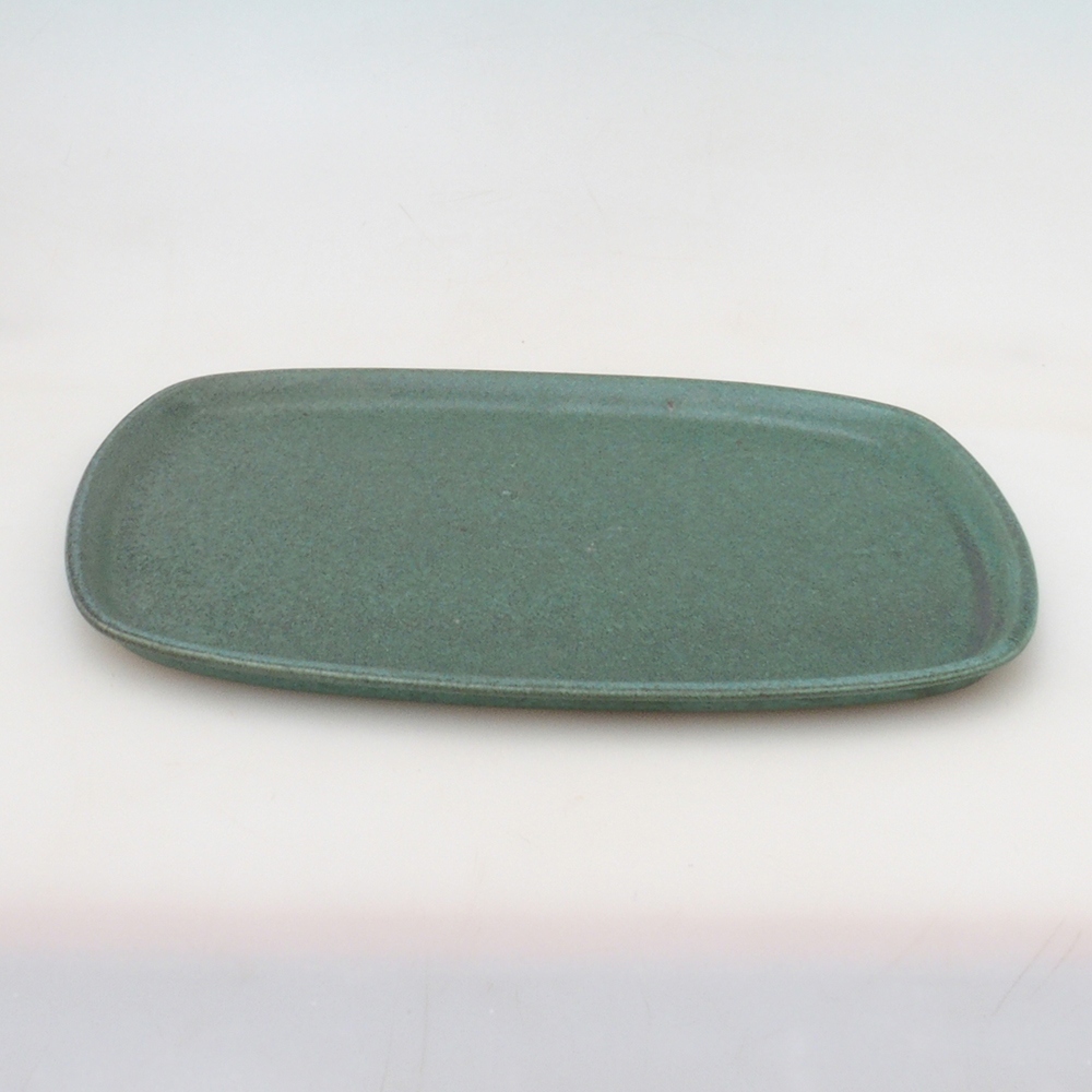 Platillo de cerámica H10 - 34 x 23,5 x 1,5 cm - verde