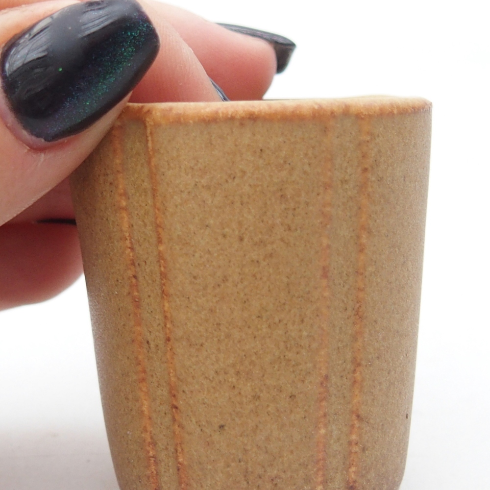 Cuenco mini bonsái 4 x 4 x 4,5 cm, marrón