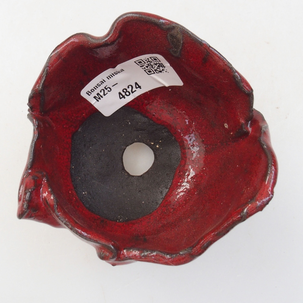 Concha de cerámica 8,5 x 8 x 7 cm , color rojo