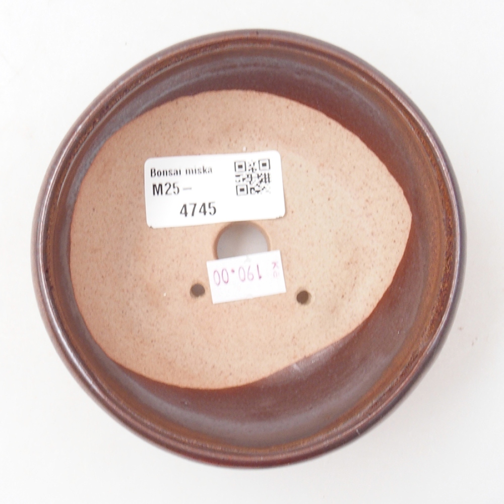 Cuenco bonsái de cerámica 11 x 11 x 5 cm, marrón