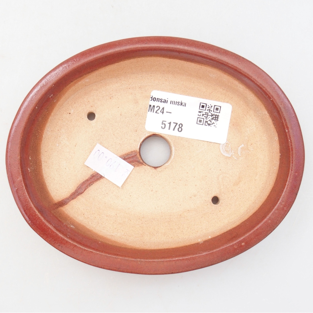 Cuenco bonsái de cerámica 13 x 11 x 3 cm, burdeos