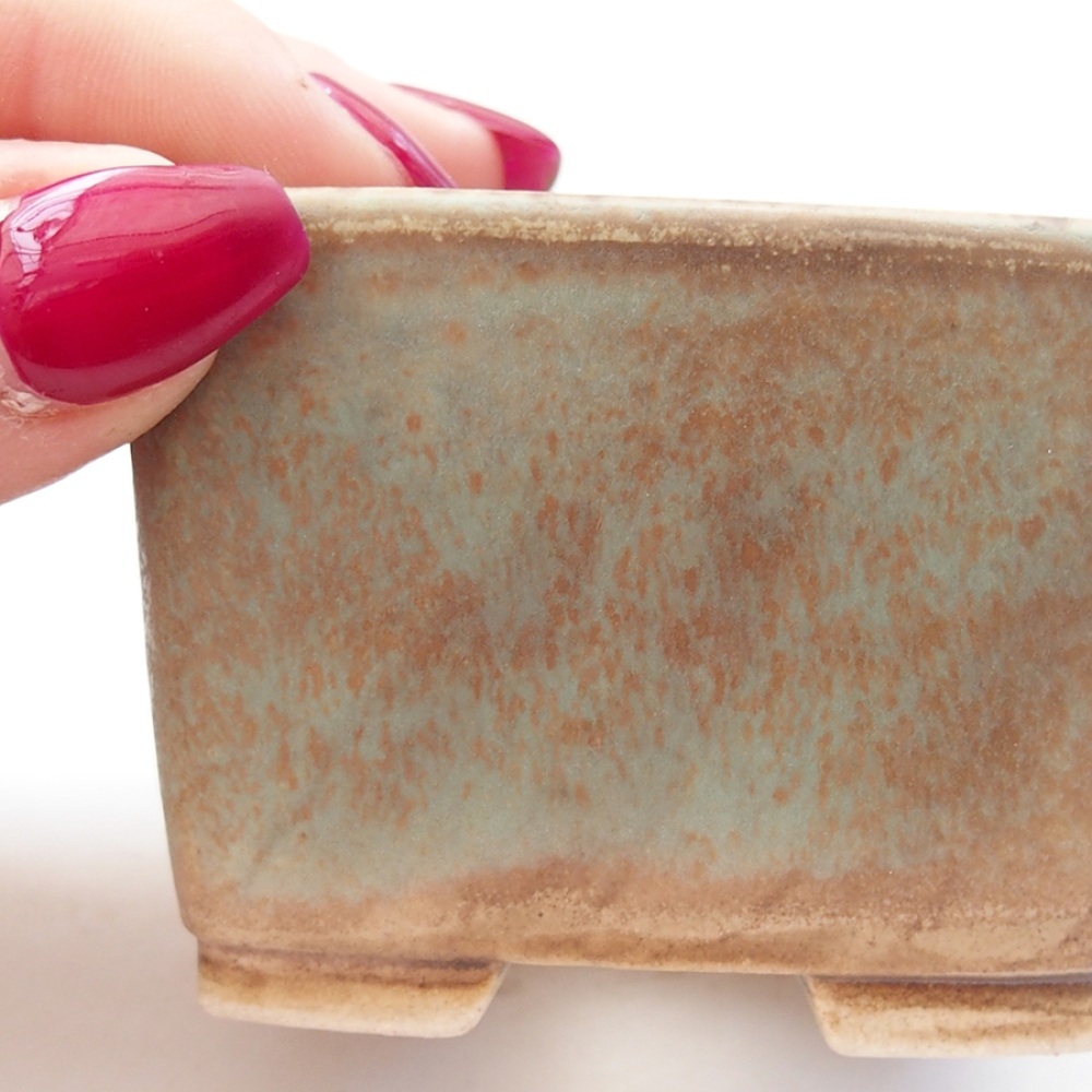 Cuenco bonsái de cerámica 6 x 6 x 4,5 cm, verde