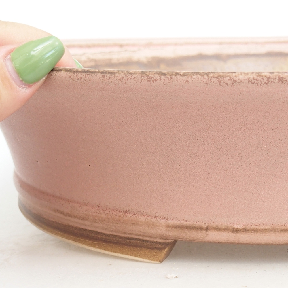 Cuenco bonsái de cerámica 32,5 x 28 x 7,5 cm, rosa