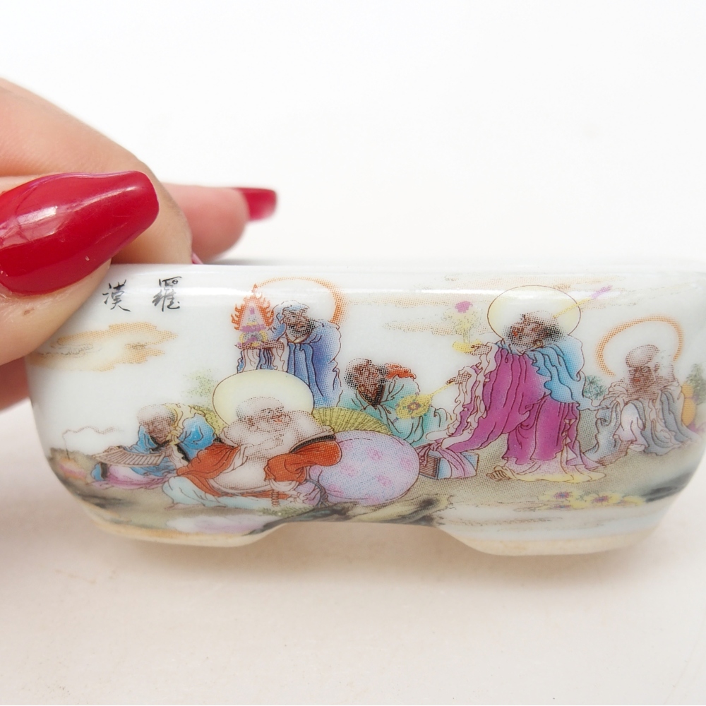 Mini cuenco bonsái 8 x 6 x 3 cm, blanco