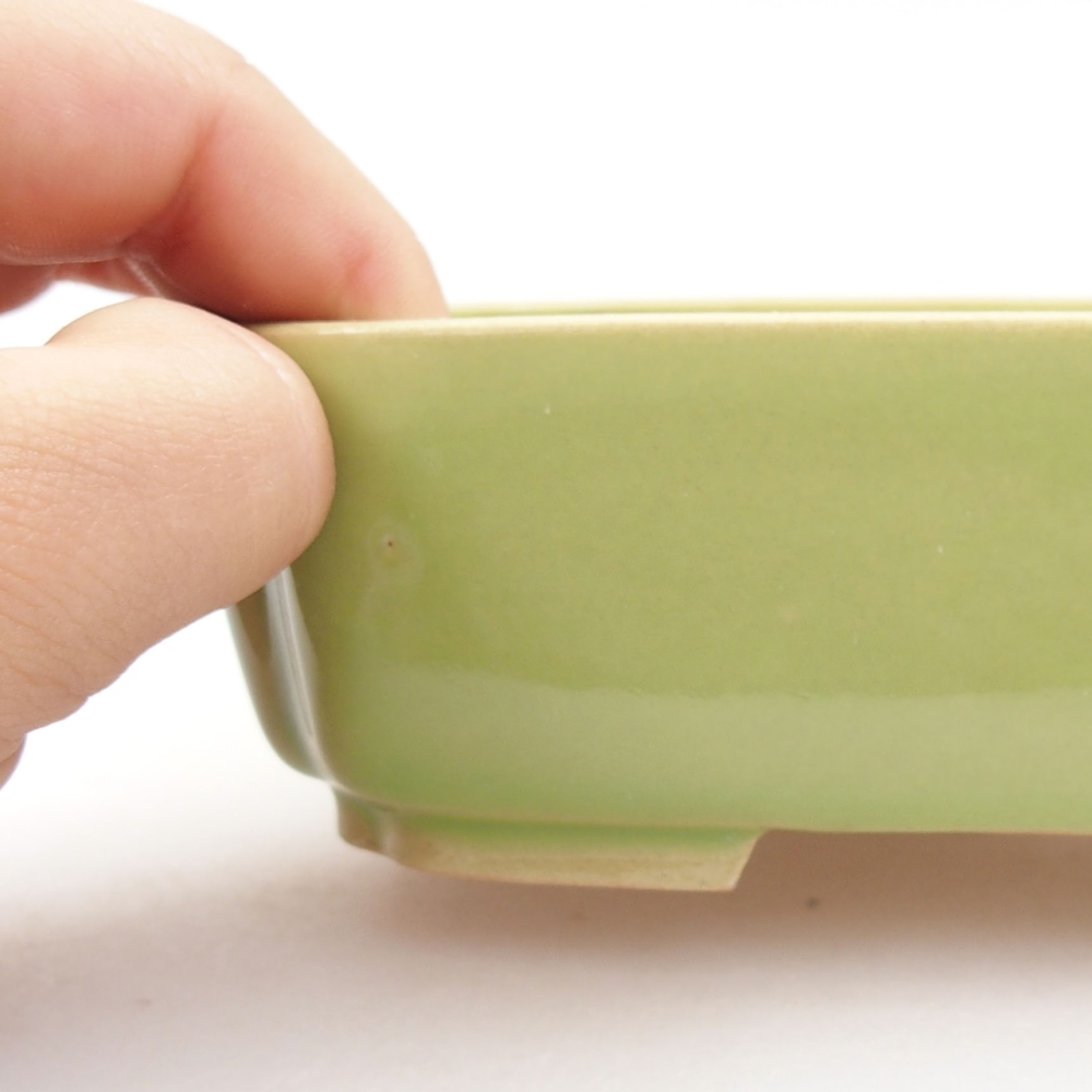 Cuenco bonsái de cerámica 22 x 17 x 5 cm, verde