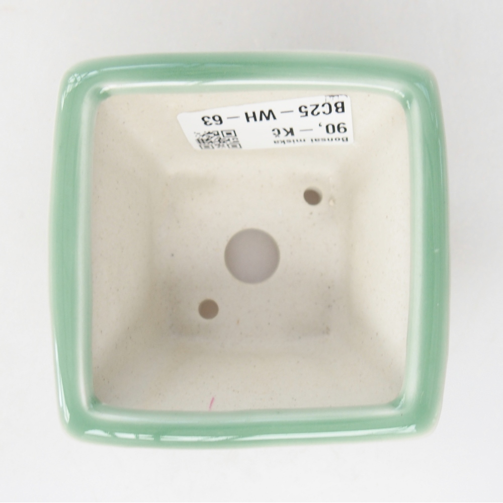 Cuenco bonsái de cerámica 8,5 x 8,5 x 5 cm, verde
