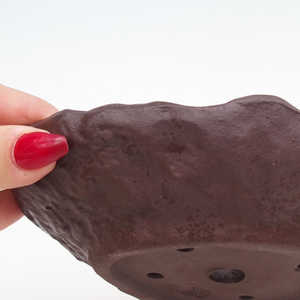 Concha de cerámica 16 x 14,5 x 4 cm , color marrón