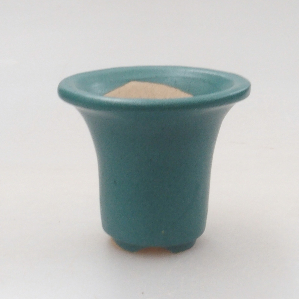 Cuenco bonsái de cerámica 6,5 x 5,5 x 4 cm, color azul
