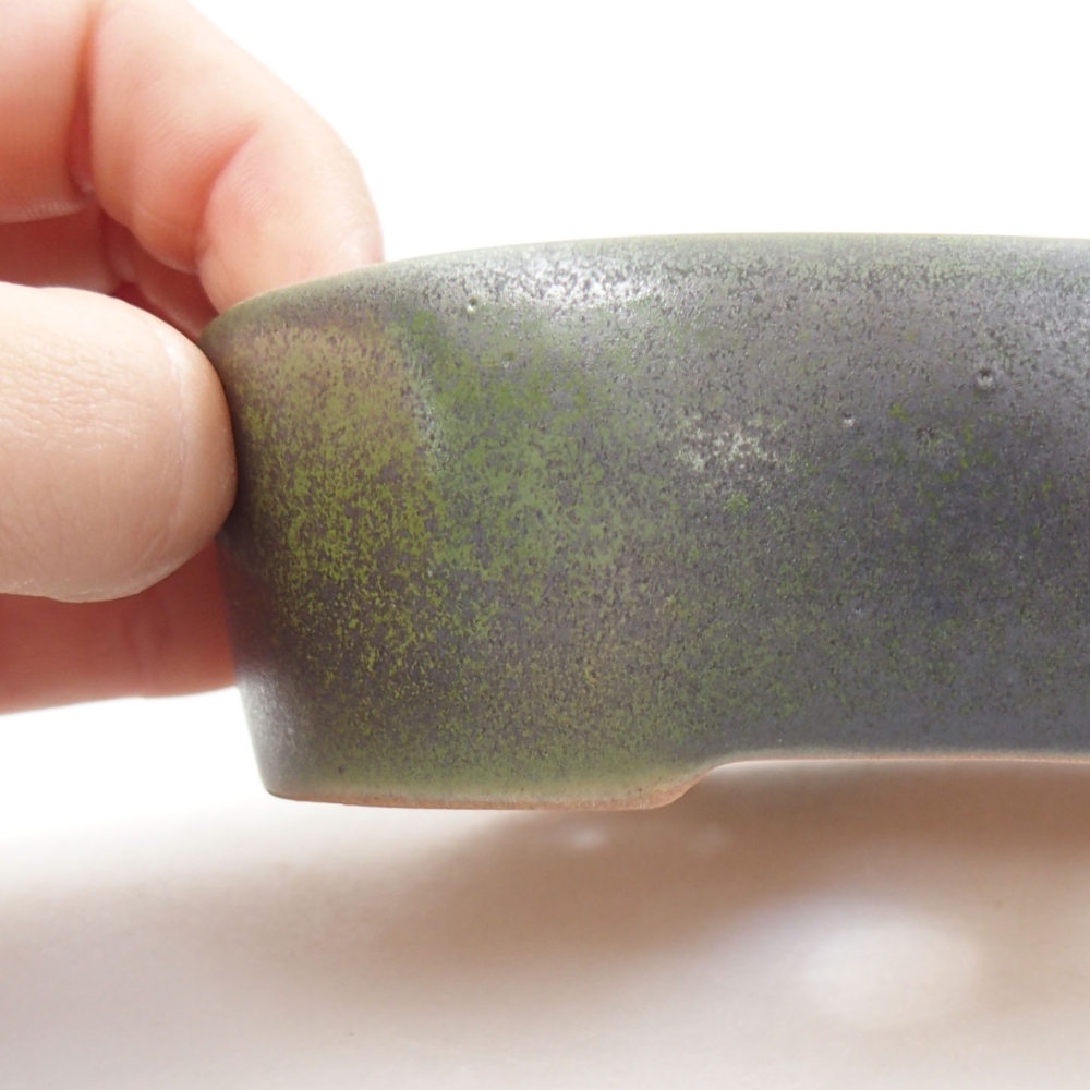 Cuenco bonsái de cerámica 22 x 17 x 5 cm, verde