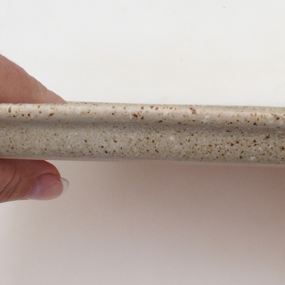 Platillo de cerámica H10 - 34 x 23,5 x 1,5 cm - beige