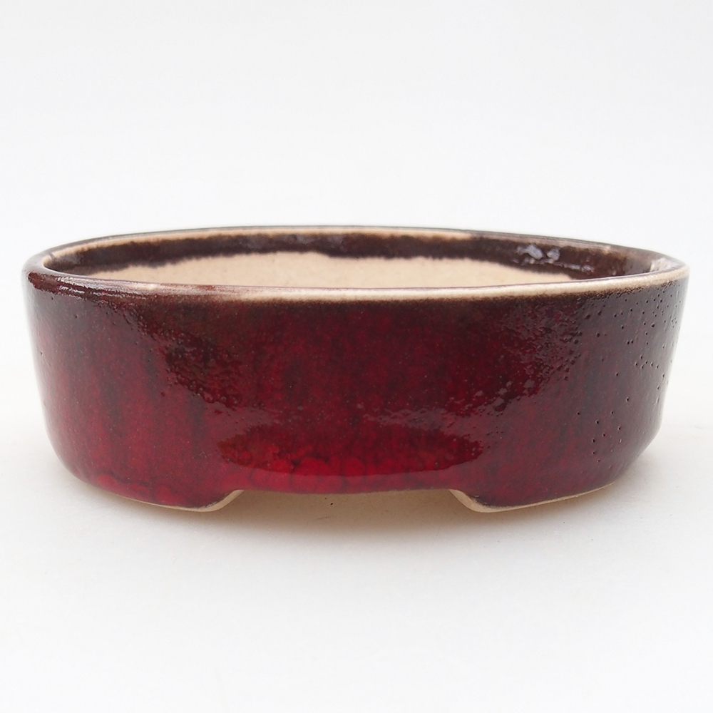 Cuenco mini bonsái 9,5 x 8,5 x 3 cm, color rojo