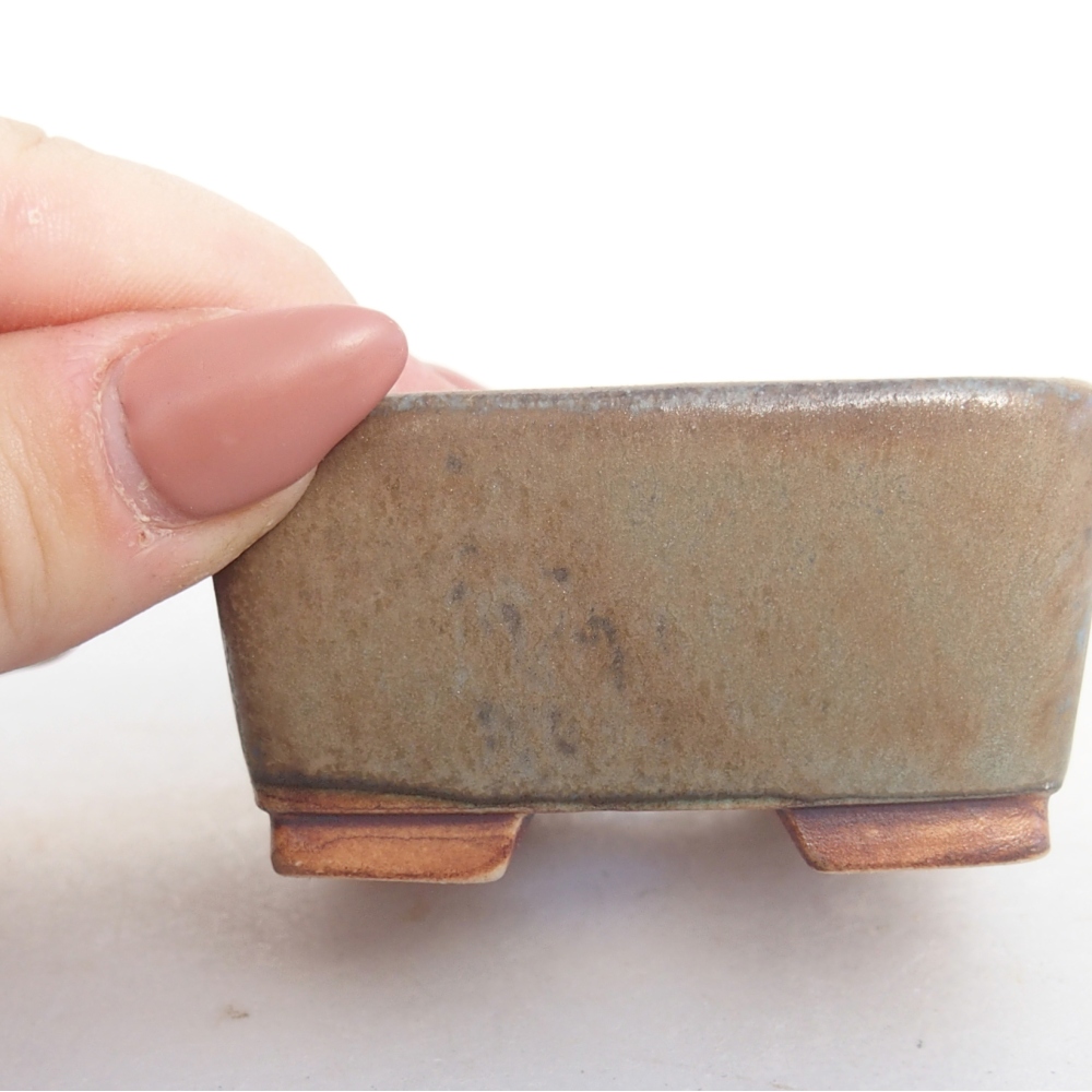 Cuenco bonsái de cerámica 6 x 6 x 3 cm, marrón