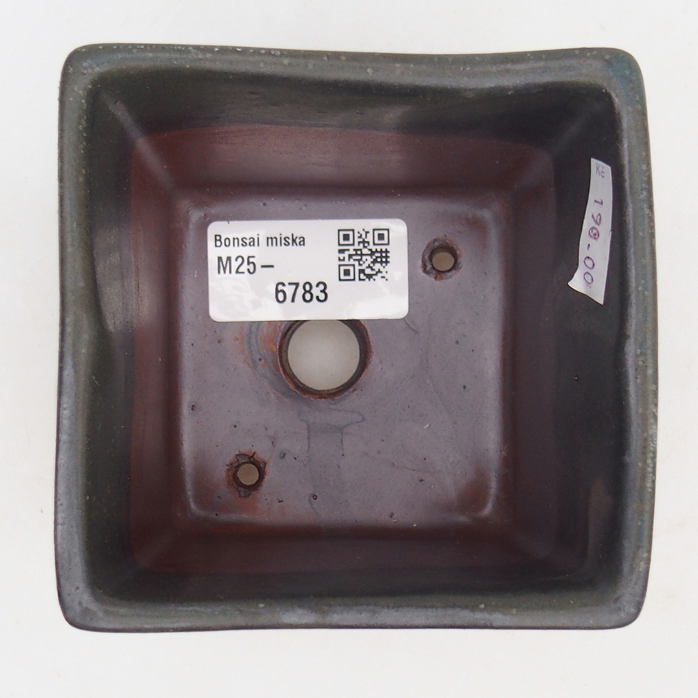 Cuenco bonsái de cerámica 9 x 9 x 8,5 cm, gris