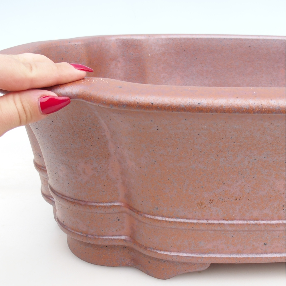 Cuenco bonsái de cerámica 51 x 44 x 15,5 cm , color metal - SOLO RECOGIDA PERSONAL o transporte en palet