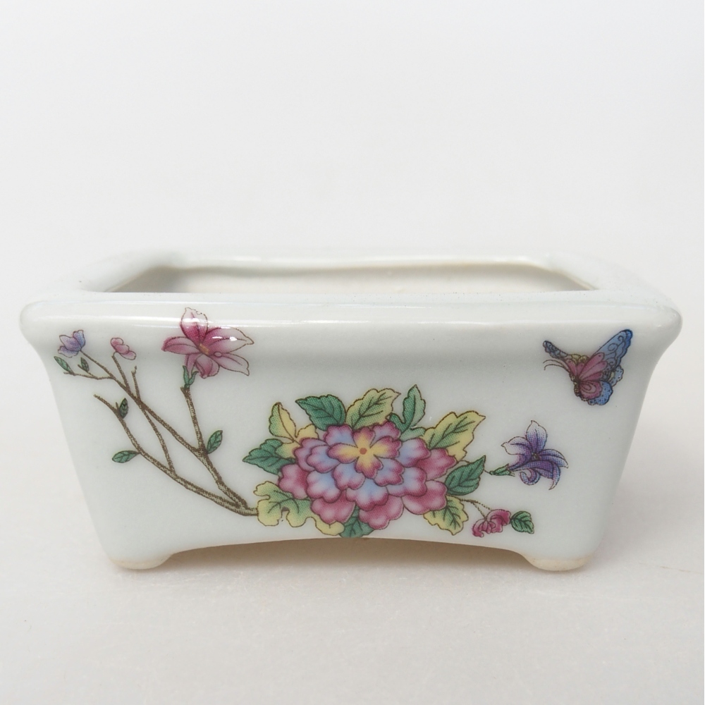 Cuenco mini bonsái 8 x 6,5 x 3,5 cm, blanco