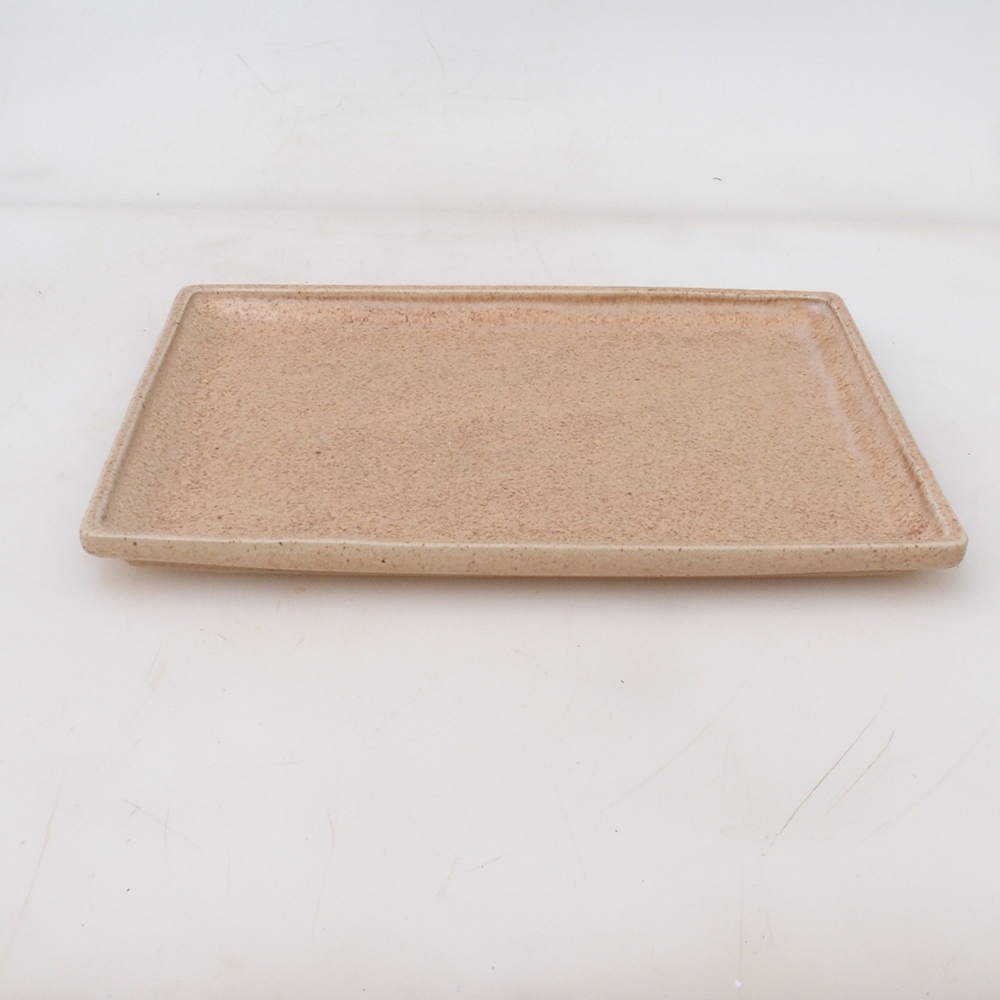 Platillo bonsái rectángulo 22,5 x 17 x 1,5 cm - beige