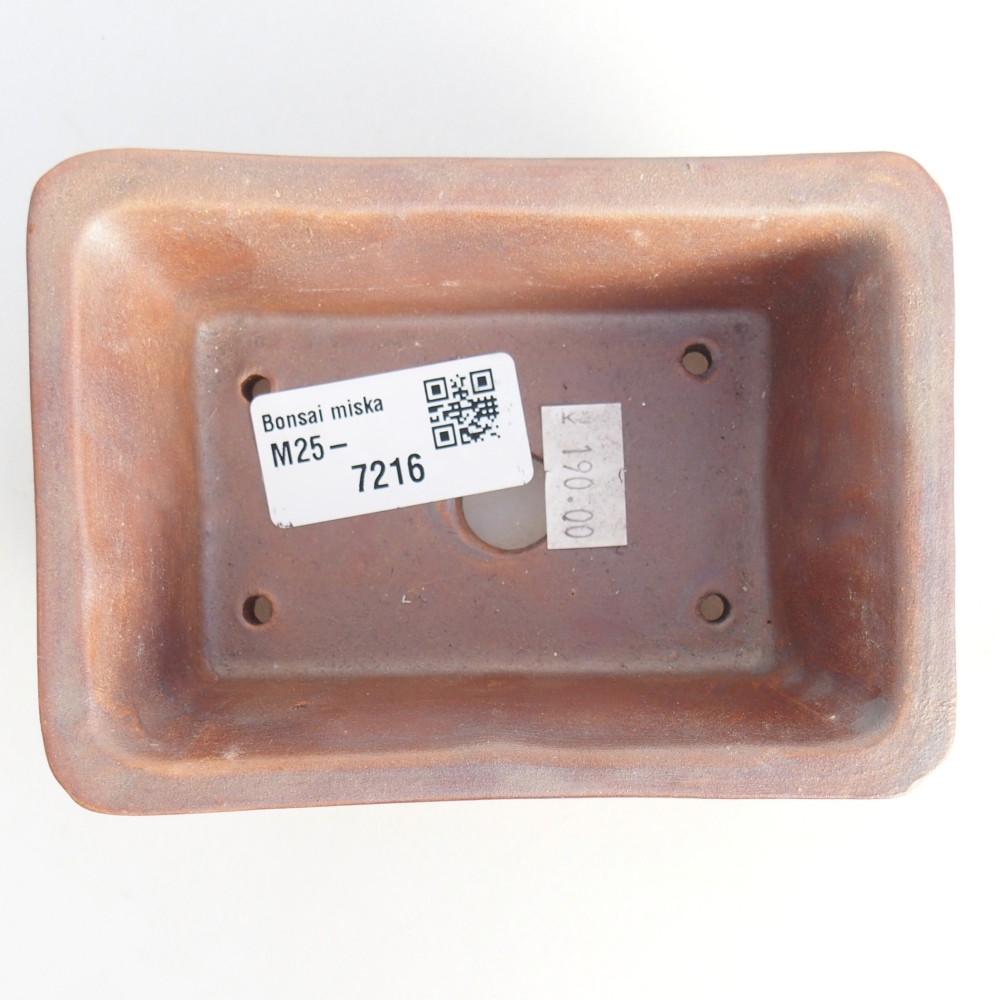 Cuenco bonsái de cerámica 11,5 x 8,5 x 4,5 cm, color metálico