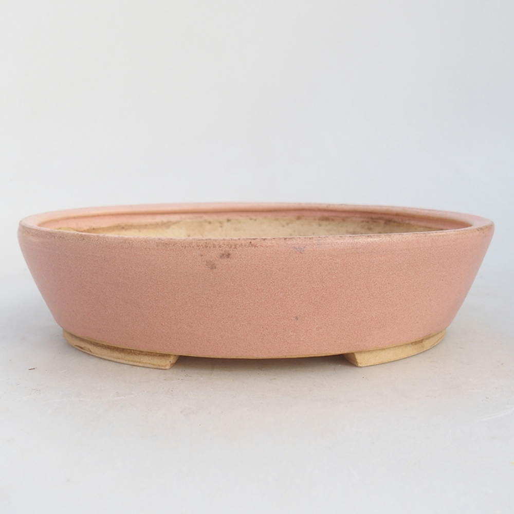 Cuenco bonsái de cerámica 18,5 x 16,5 x 4 cm, rosa