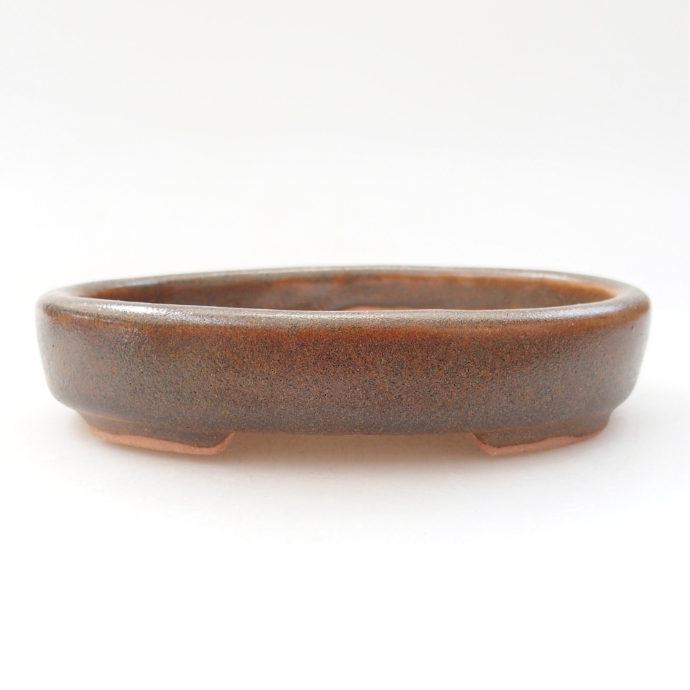 Cuenco bonsái de cerámica 11,5 x 9 x 2,5 cm, marrón