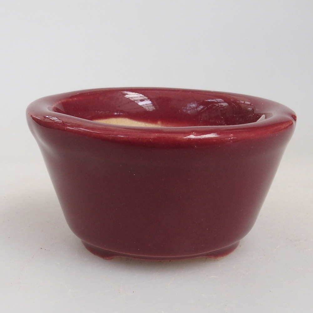 Cuenco mini bonsái 4 x 4 x 2 cm, burdeos