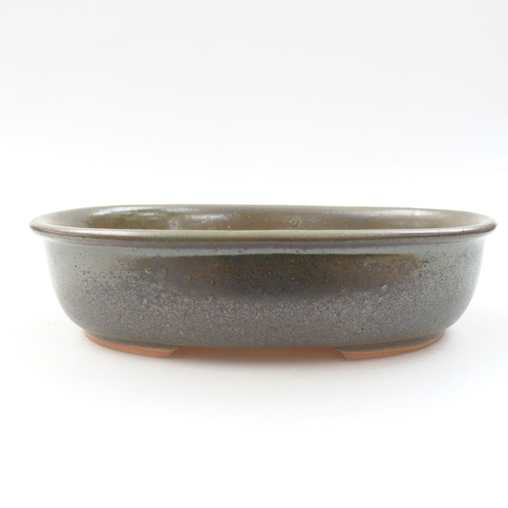 Cuenco bonsái de cerámica 22 x 17 x 5 cm, verde