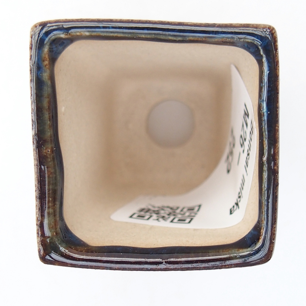 Mini cuenco bonsái 3,5 x 3,5 x 5 cm, color azul