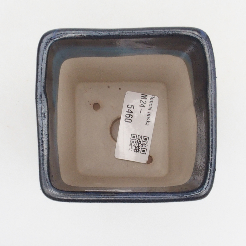 Cuenco bonsái de cerámica 8 x 8 x 10,5 cm, color azul