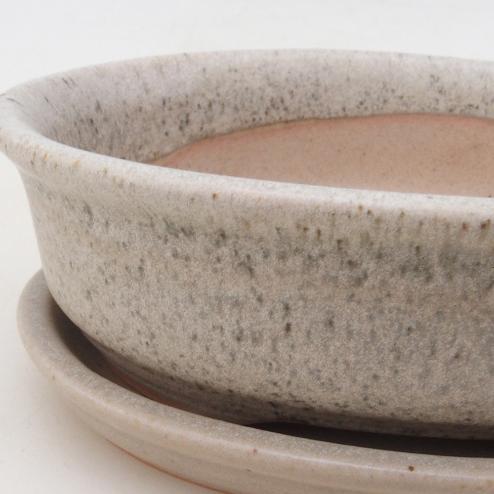 Cuenco bonsái + platillo H04 - beige