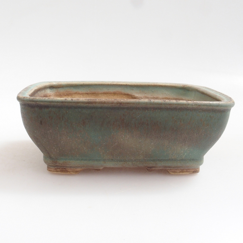 Cuenco bonsái de cerámica 10 x 8,5 x 4 cm, marrón