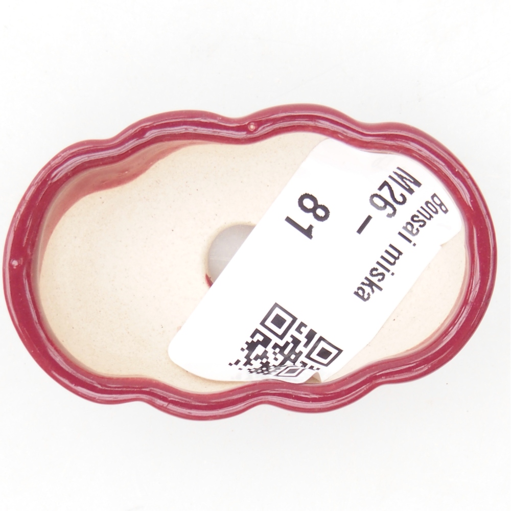 Cuenco mini bonsái 5,5 x 3,5 x 1,5 cm, burdeos