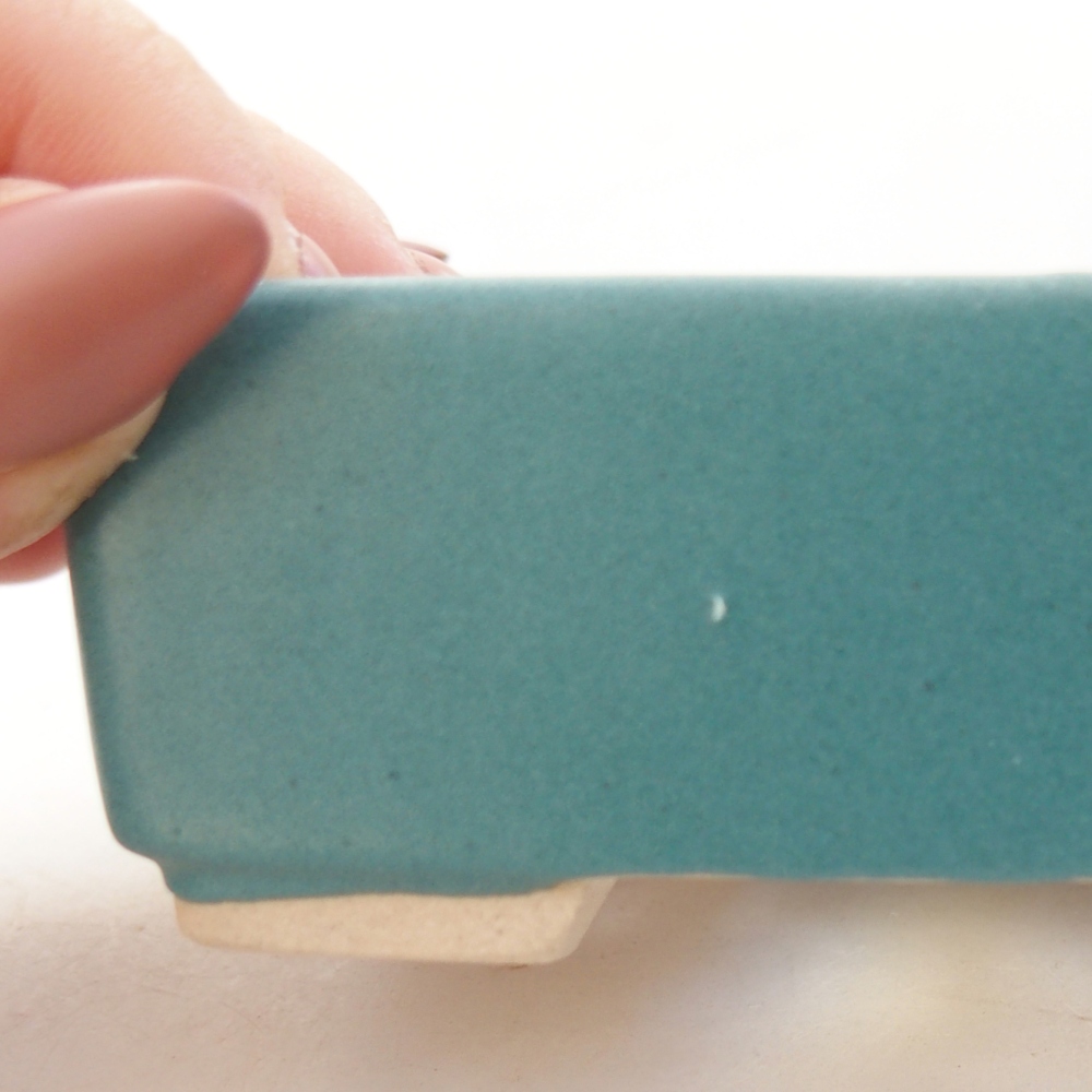 Cuenco bonsái de cerámica 8,5 x 7 x 3,5 cm, color azul