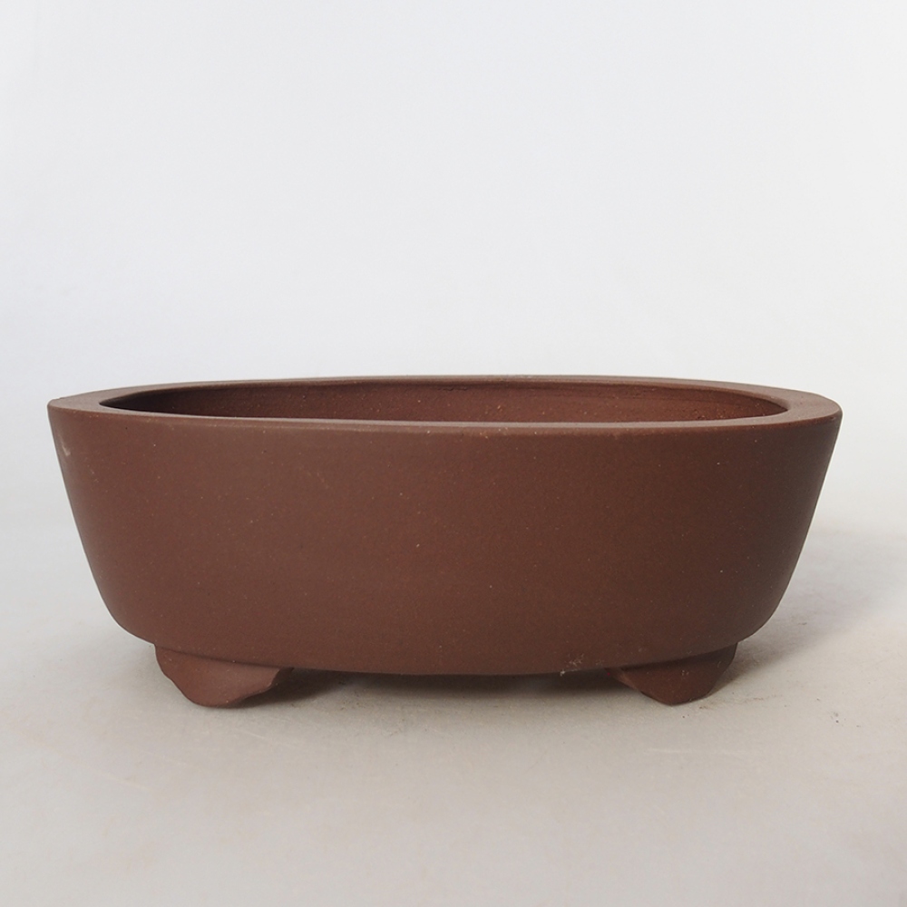 Cuenco bonsái de cerámica 15,5 x 12 x 5,5 cm, marrón