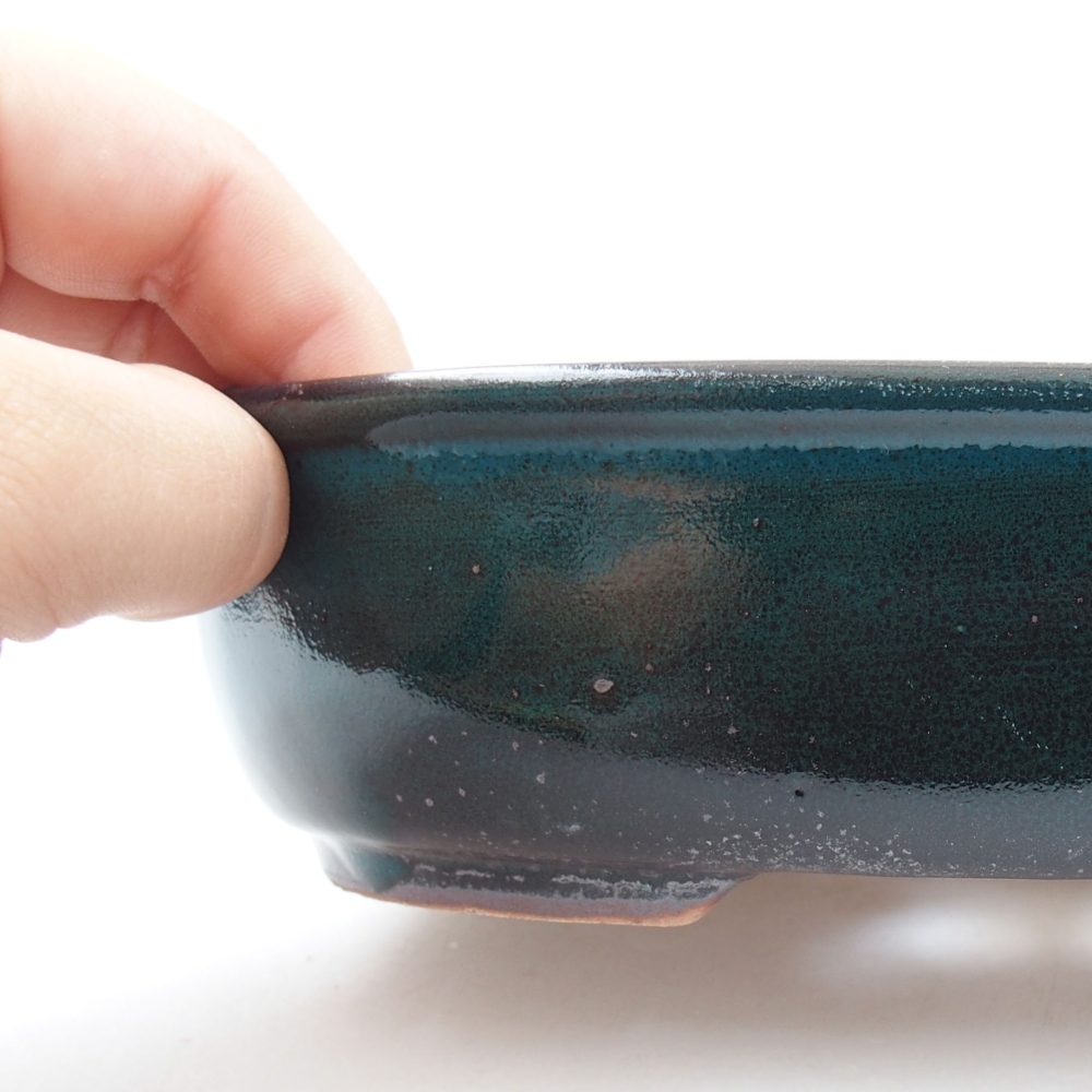 Cuenco bonsái de cerámica 22 x 17 x 5 cm, verde