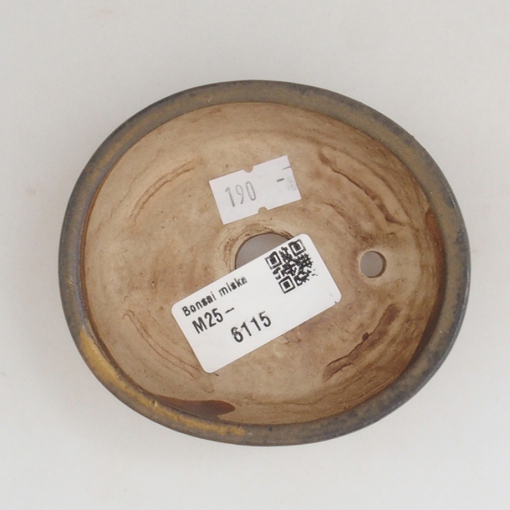Cuenco bonsái de cerámica 10 x 8,5 x 4 cm, marrón