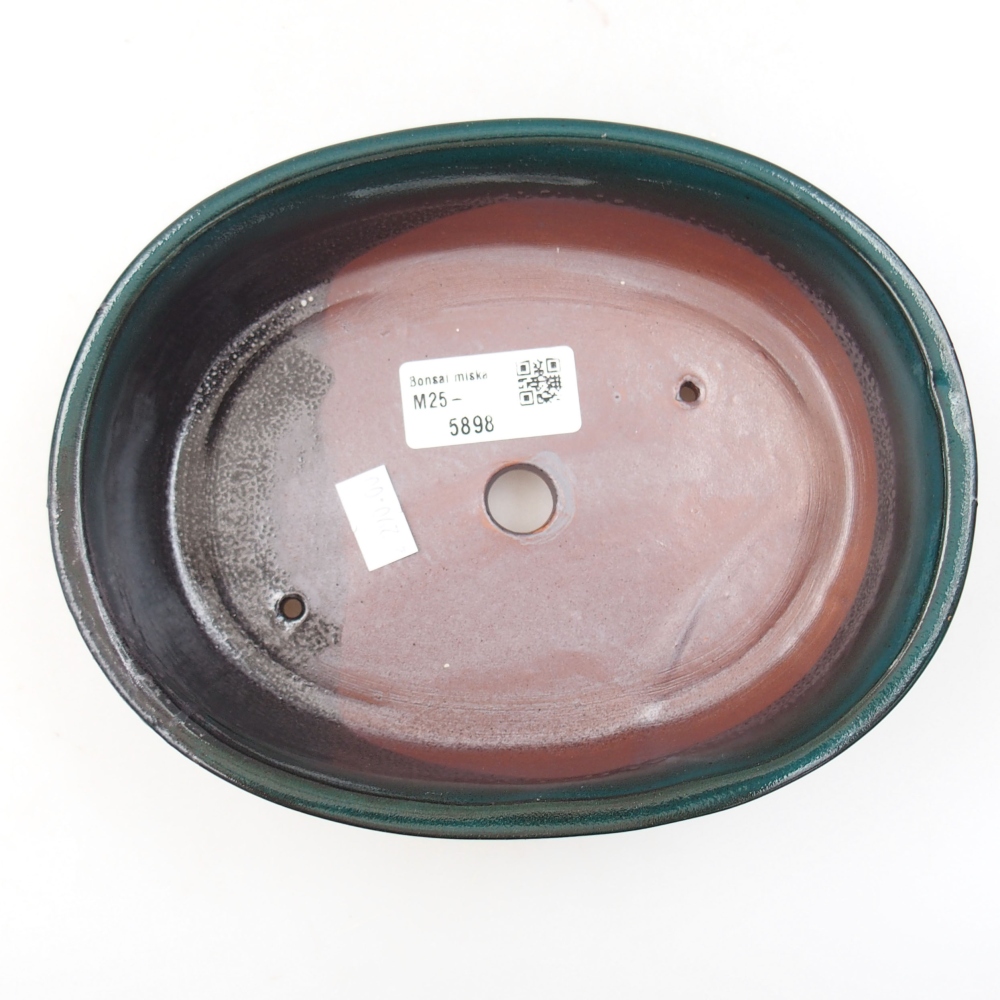 Cuenco bonsái de cerámica 22 x 17 x 5 cm, verde
