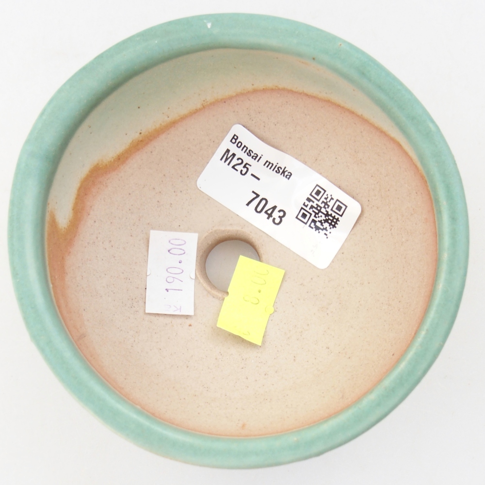 Cuenco bonsái de cerámica 9,5 x 9,5 x 5 cm, verde
