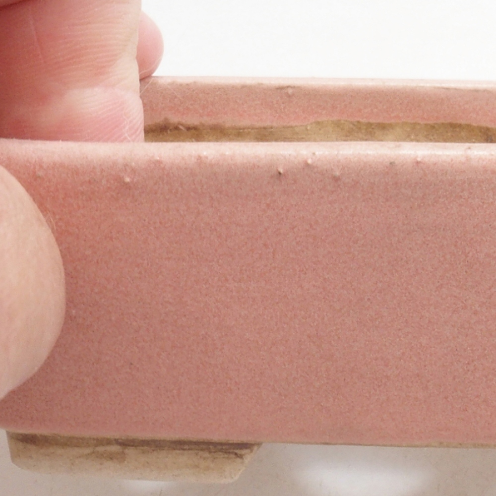 Cuenco bonsái de cerámica 10 x 8,5 x 4 cm, marrón