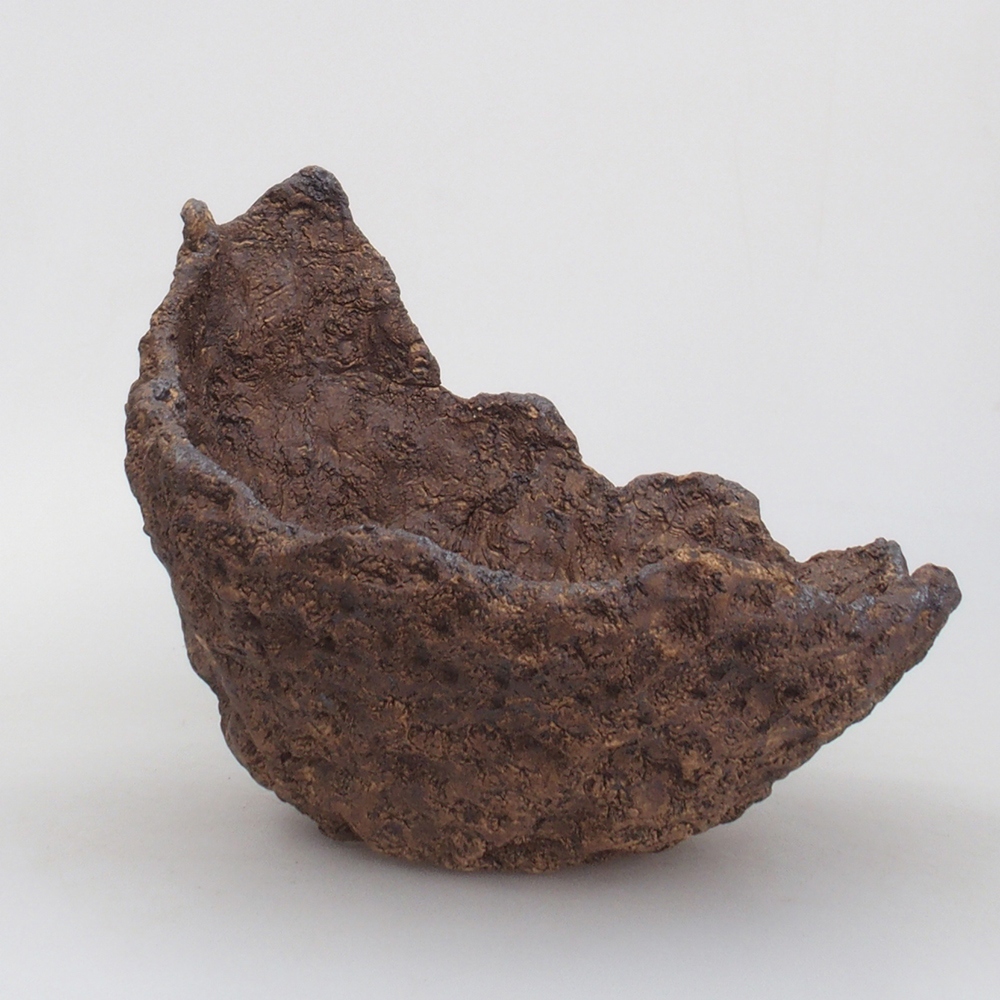 Concha de cerámica 22 x 20 x 20,5 cm , color marrón