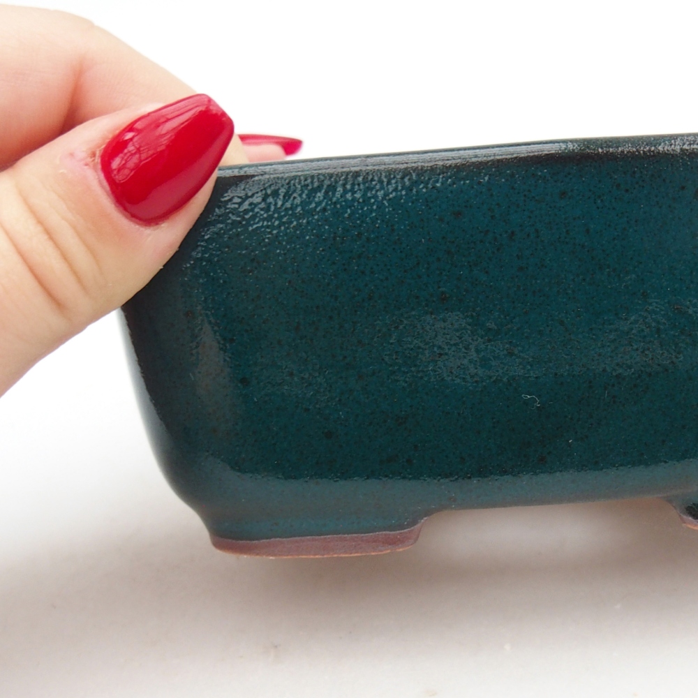 Cuenco bonsái de cerámica 12,5 x 10 x 5 cm, verde