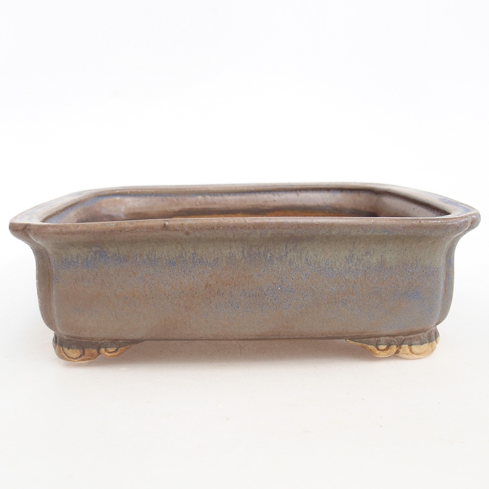 Cuenco bonsái de cerámica 20 x 17 x 6 cm, color azul