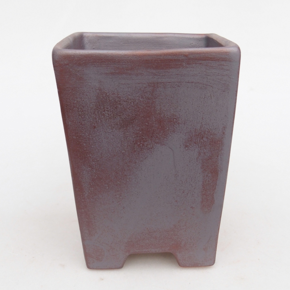 Cuenco bonsái de cerámica 9 x 9 x 12,5 cm, color metálico