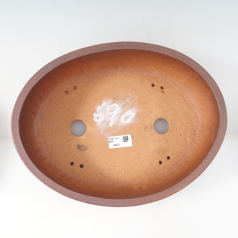 Cuenco bonsái 34 x 26 x 8 cm , color marrón