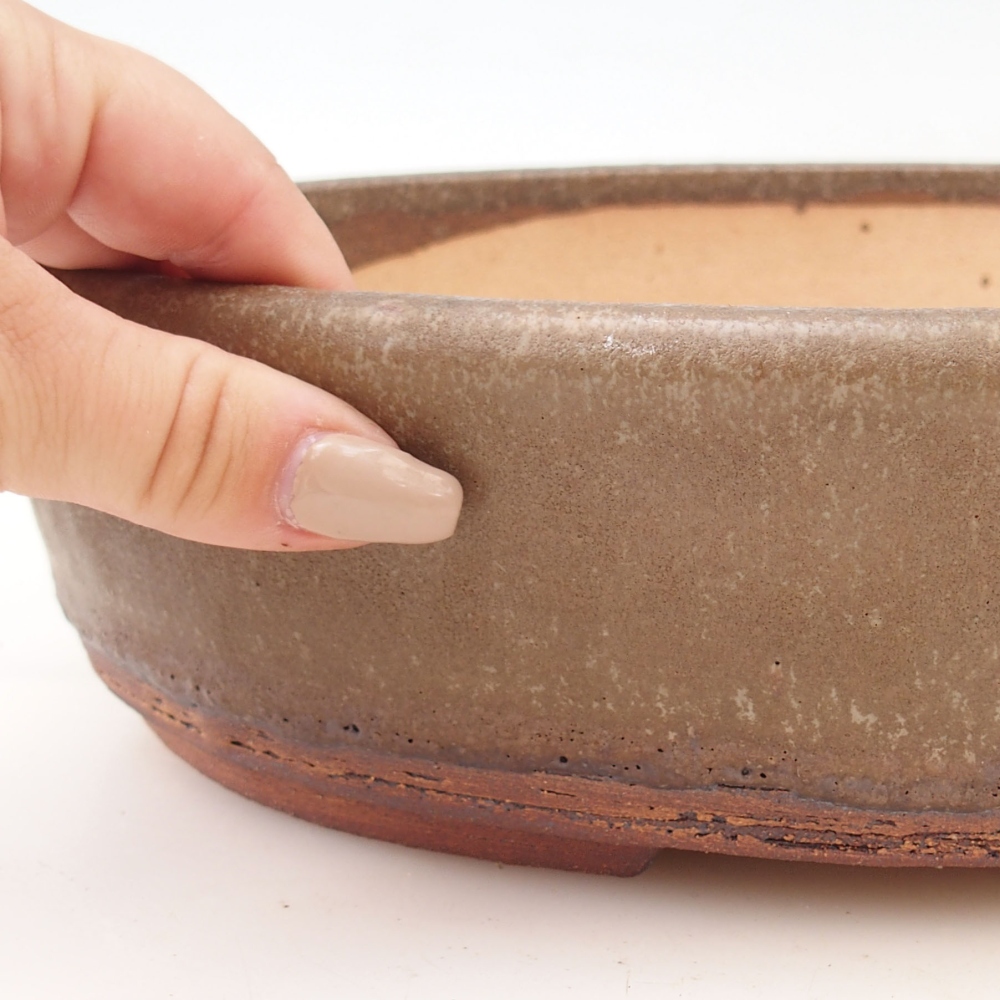 Cuenco bonsái 28,5 x 22 x 7 cm , color marrón