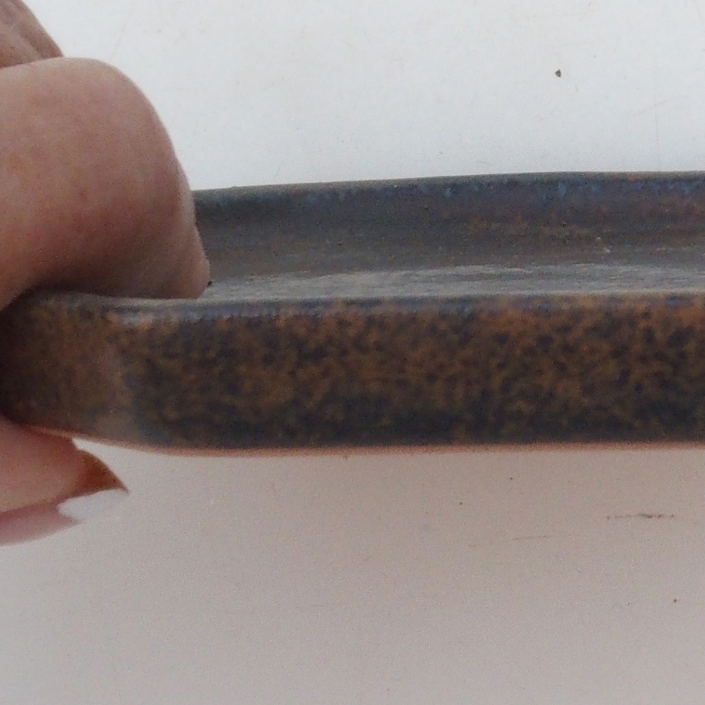 Cuenco de cerámica H13 -12 x 12 x 1 cm - marrón