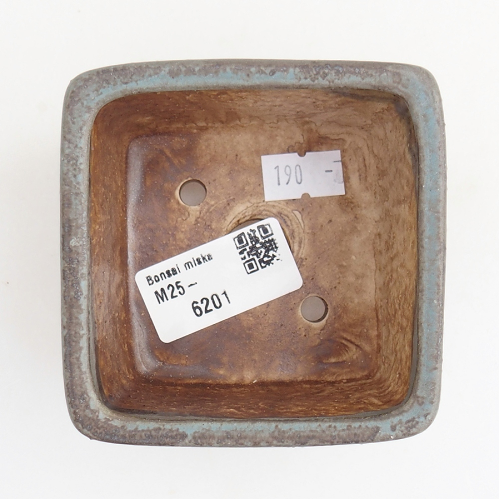 Cuenco bonsái de cerámica 8 x 8 x 5,5 cm, color azul