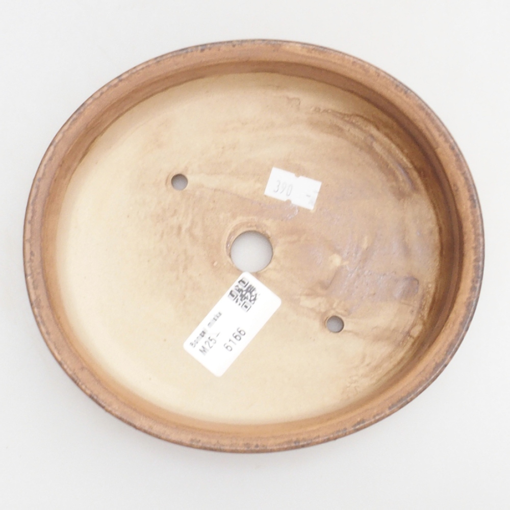 Cuenco bonsái de cerámica 10 x 8,5 x 4 cm, marrón