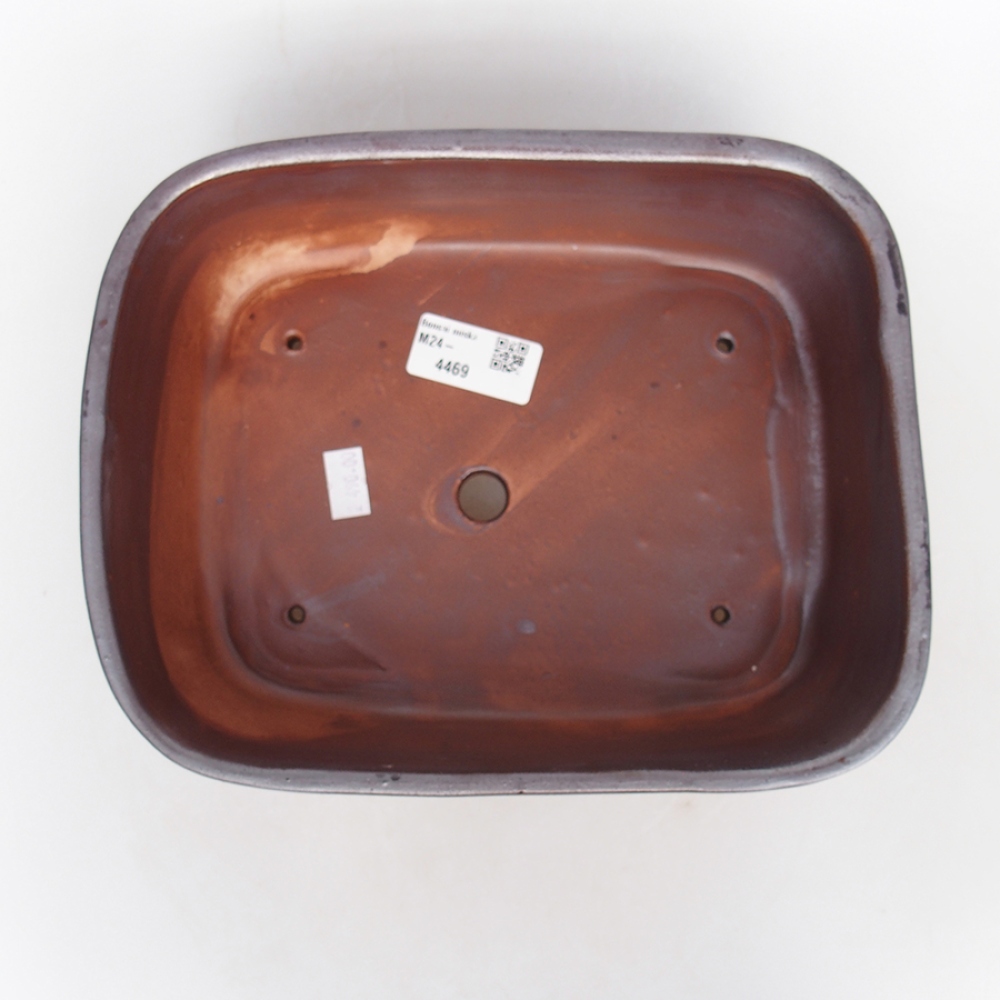 Cuenco bonsái de cerámica 23,5 x 18 x 7,5 cm, marrón