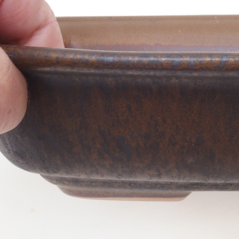 Cuenco bonsái H08 - 25 x 19,5 x 6 cm - marrón